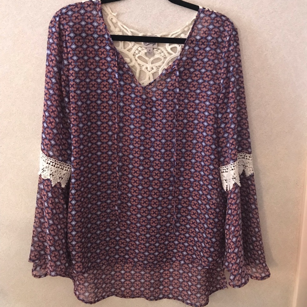 Bohemian bell sleeve blouse